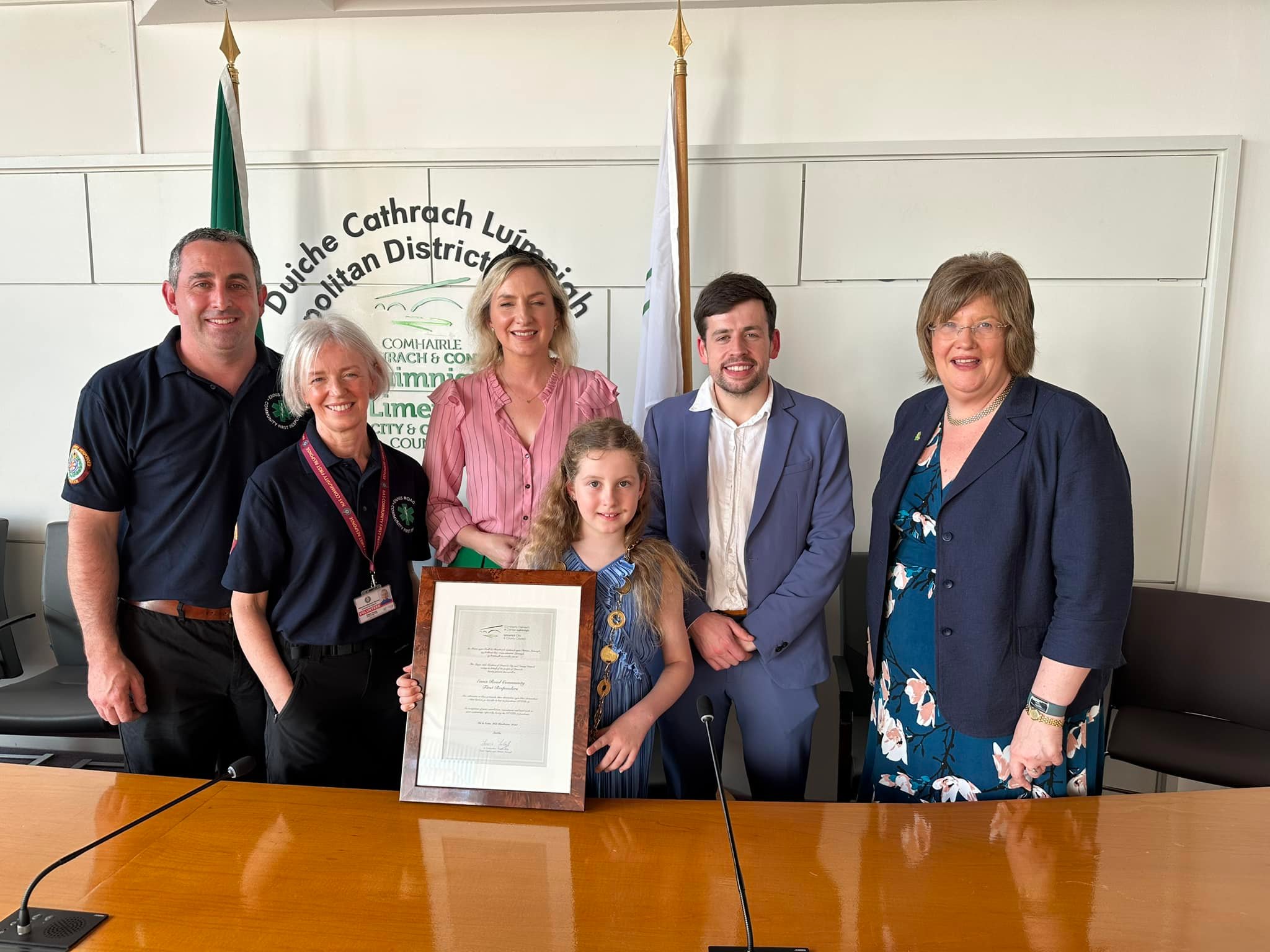I started my day today meeting Fiona Coyle CEO Mental Health Reform who held a workshop at Limerick Council offices and finished up there this evening at a Mayoral reception for Ennis Road First Responders. It was an honour to meet the many volunteers who were very worthy recipients.